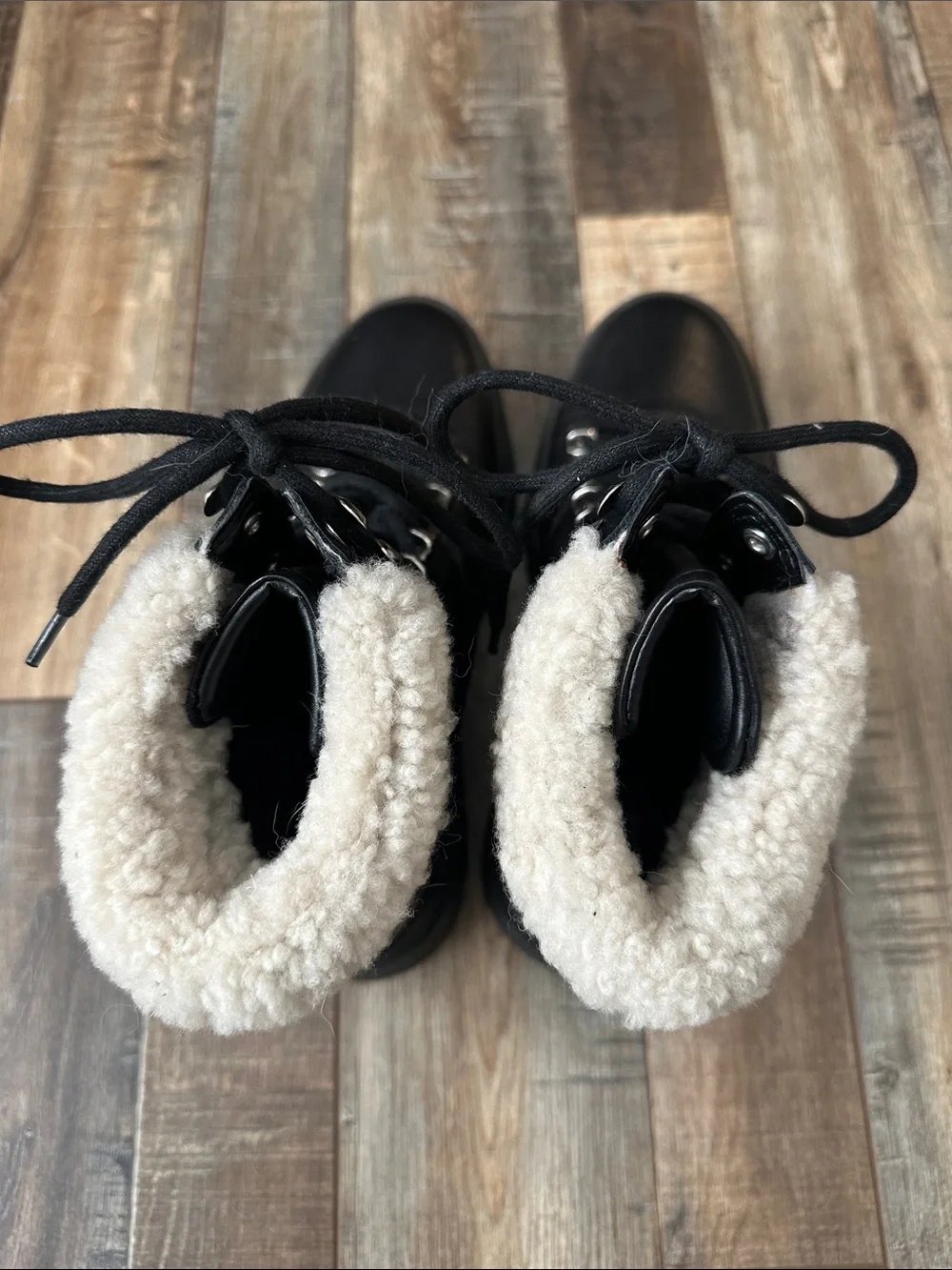 Marc Fisher Furry Black Boots